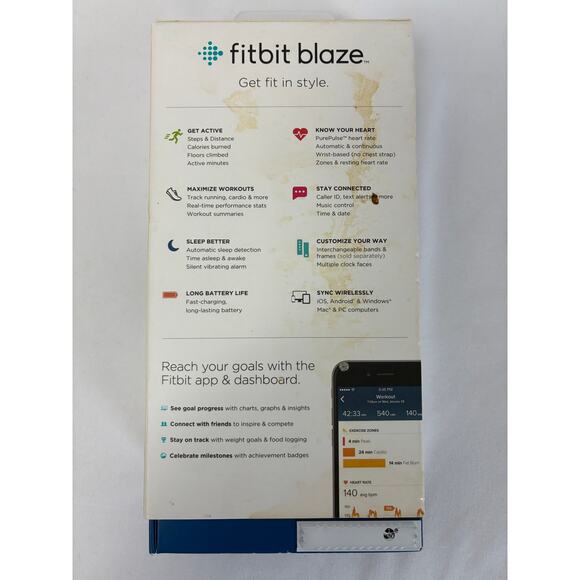 Fitbit Blaze Activity Tracker Smart Fitness Watch Sm Teal Slicone Band Tested - Picture 3 of 7